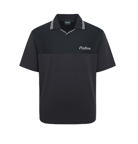 Malbon Golf Men’s Casual Letter Print Polo Shirt