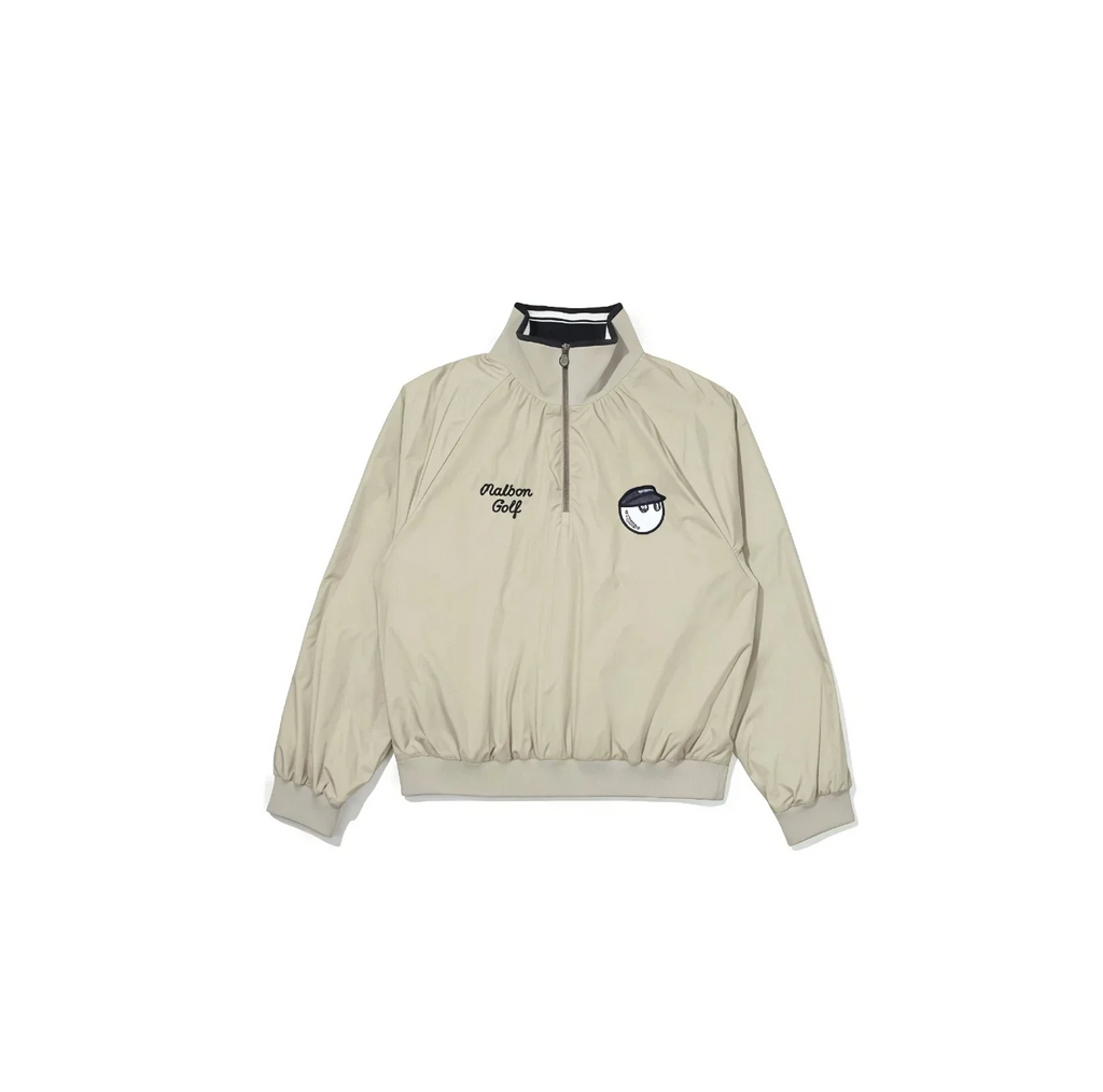 Malbon unisex half-zip golf windbreaker jacket in Khaki - image 3
