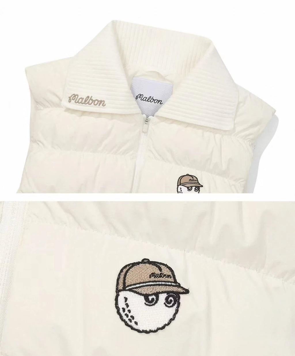 Malbon Golf Women’s Knit Collar Insulated Down Vest
