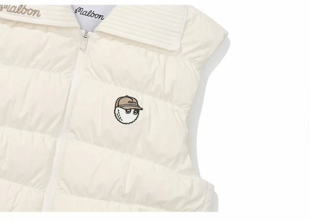 Malbon Golf Women’s Knit Collar Insulated Down Vest