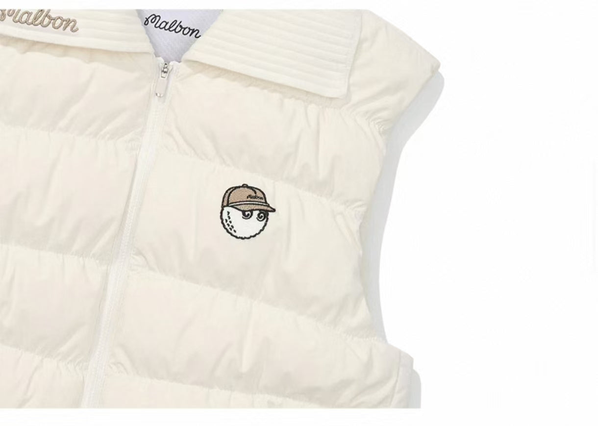 Malbon Golf Women’s Knit Collar Insulated Down Vest