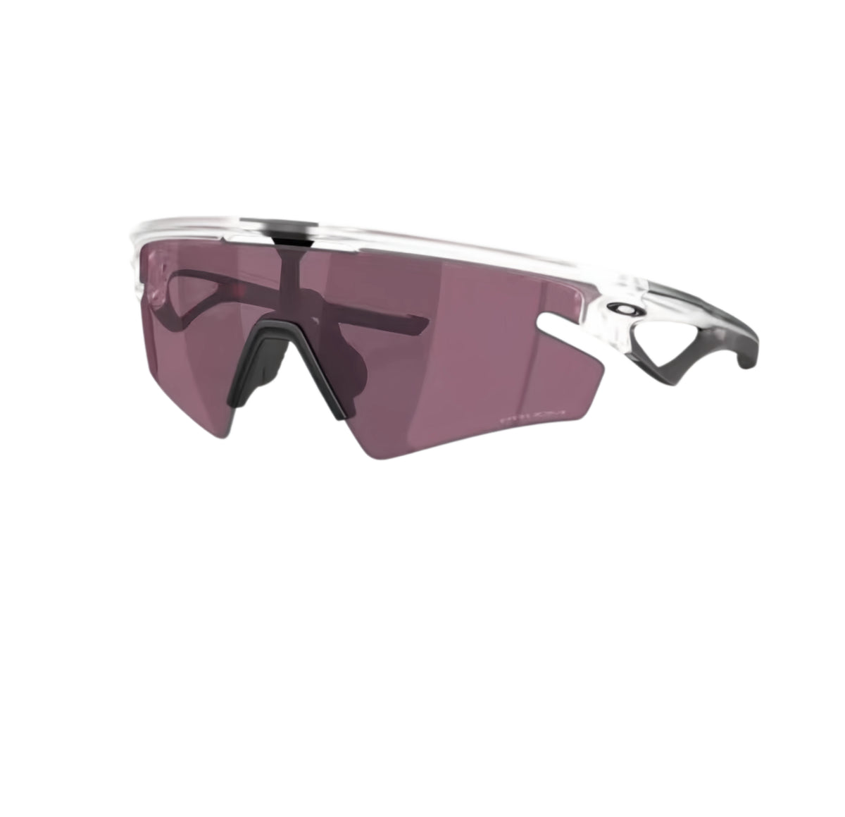 투명 프레임과 로즈 실드 렌즈의 Oakley Sphaera Strike 선글라스
