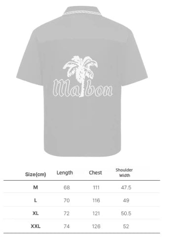 Malbon Golf Men’s Casual Letter Print Polo Shirt
