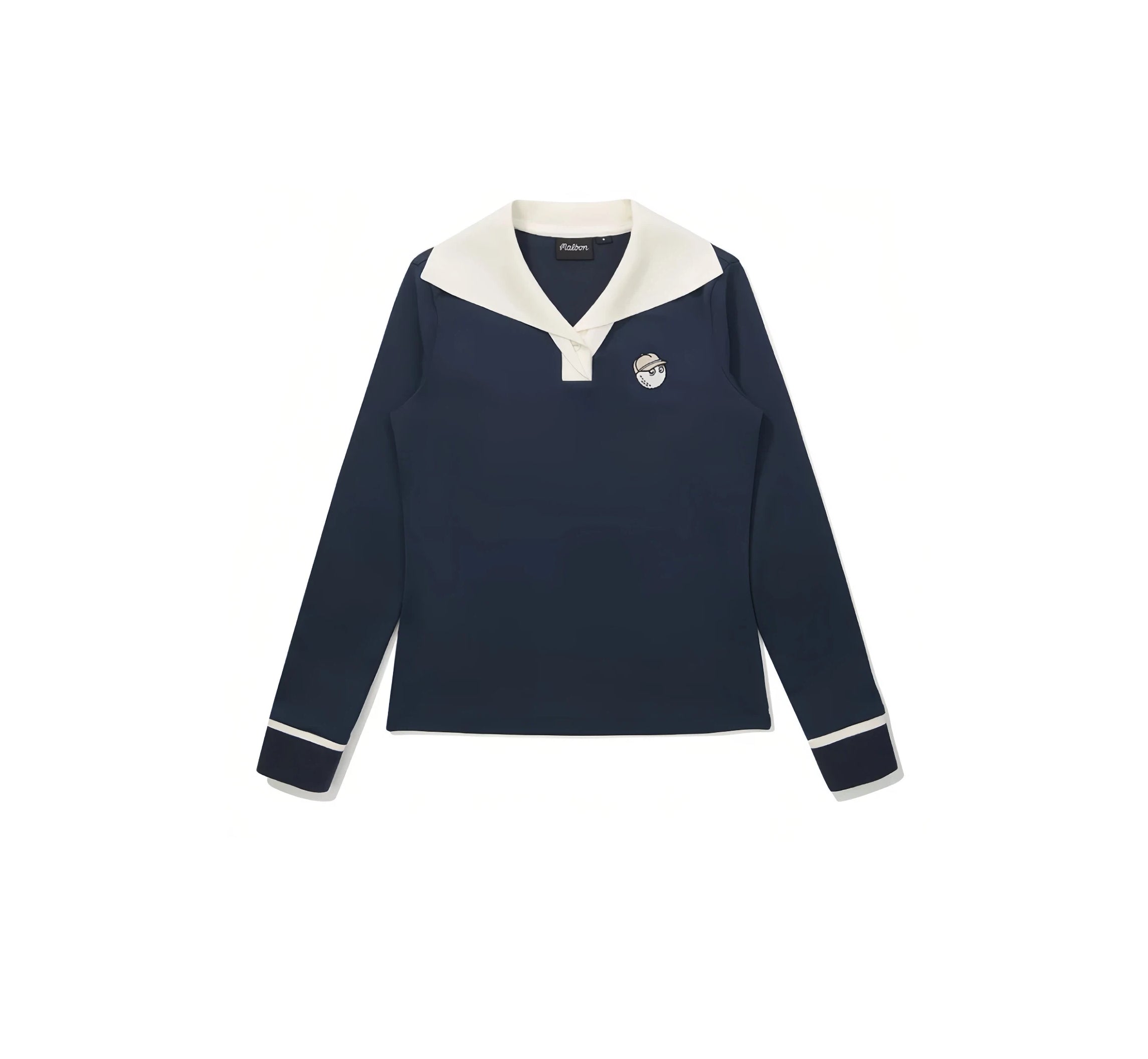 Malbon women ice silk golf polo in cream front view