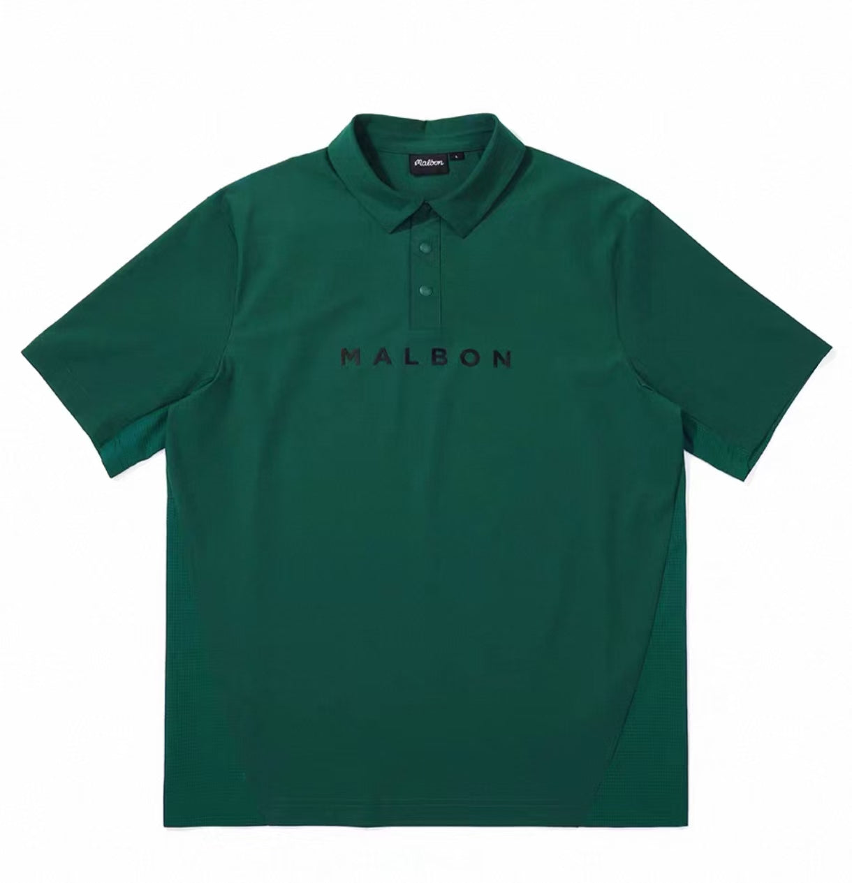 Malbon Golf 남성용 통기성 흡습속건 폴로 셔츠 그린 정면