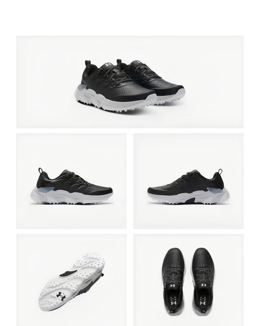 Under Armour Men’s Halo Tour Breathable Durable Golf Shoes-Black