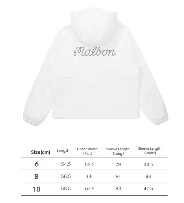 Malbon Women Golf Jacket Detachable Sleeve Hooded Windbreaker Blue 블루 사이즈 차트