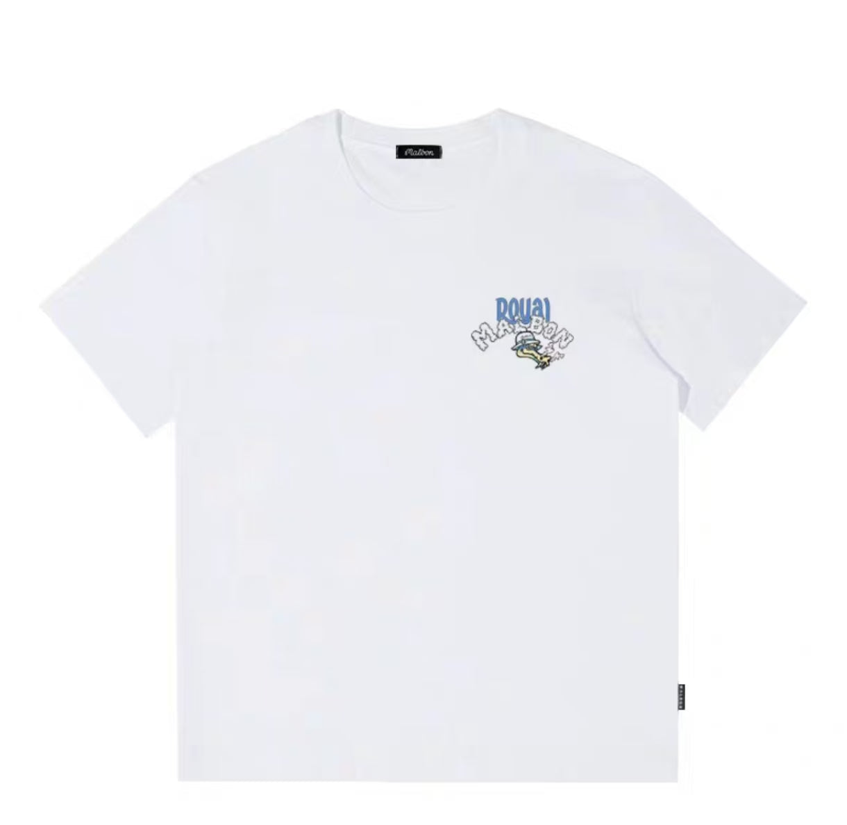 Malbon Unisex Dragon Graphic Heavyweight Golf T-Shirt White front view