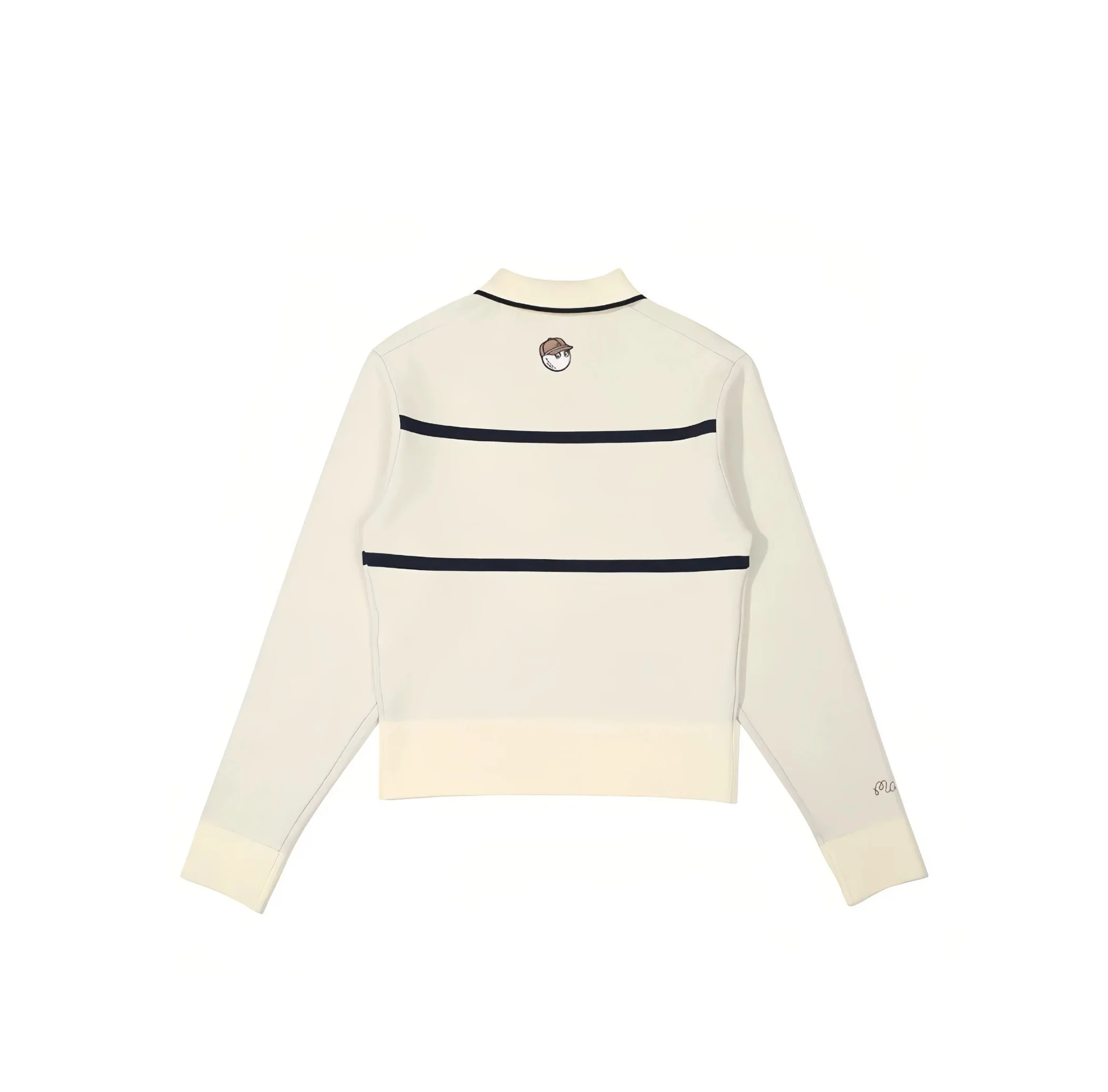 Malbon Women's Knit Golf Sweater Polo 애프리콧 골프 의류 후면