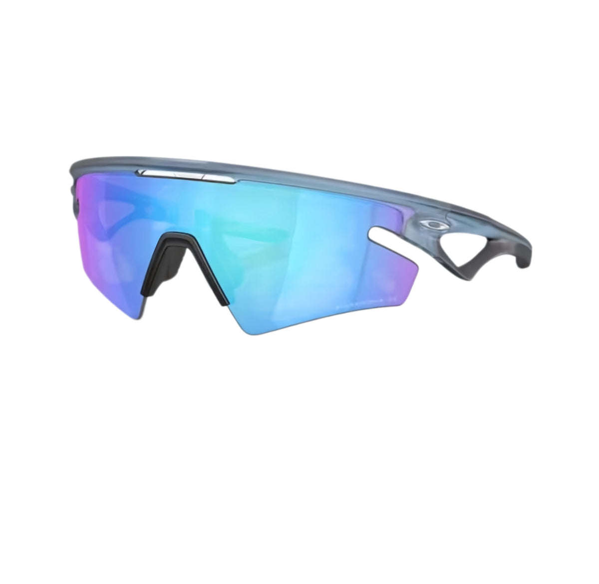 다크 프레임과 블루·퍼플 실드 렌즈의 Oakley Sphaera Strike 선글라스