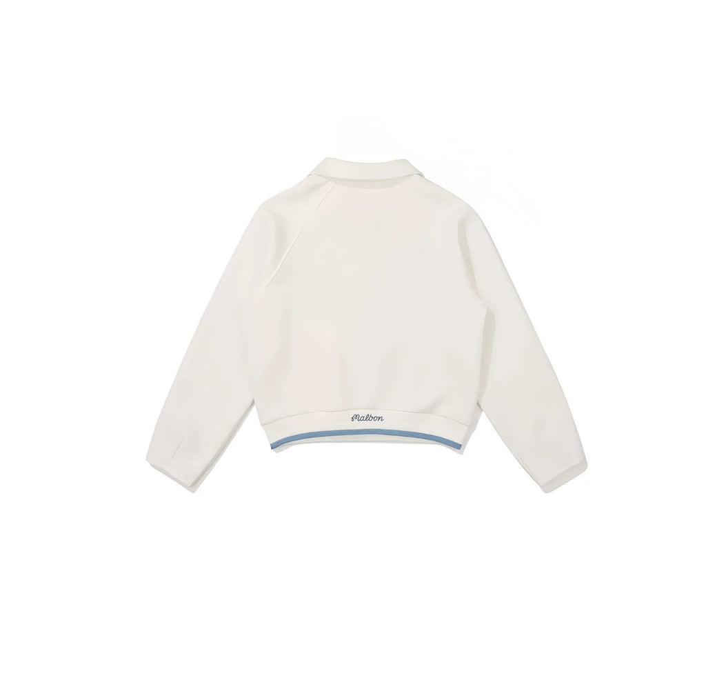 Malbon women's half-zip stand-collar golf sweatshirt — back view