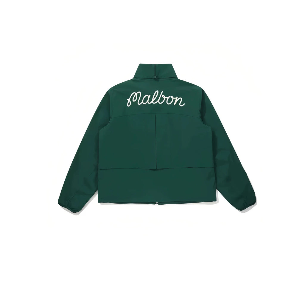 Malbon women hooded golf windbreaker sleeve and cuff detail