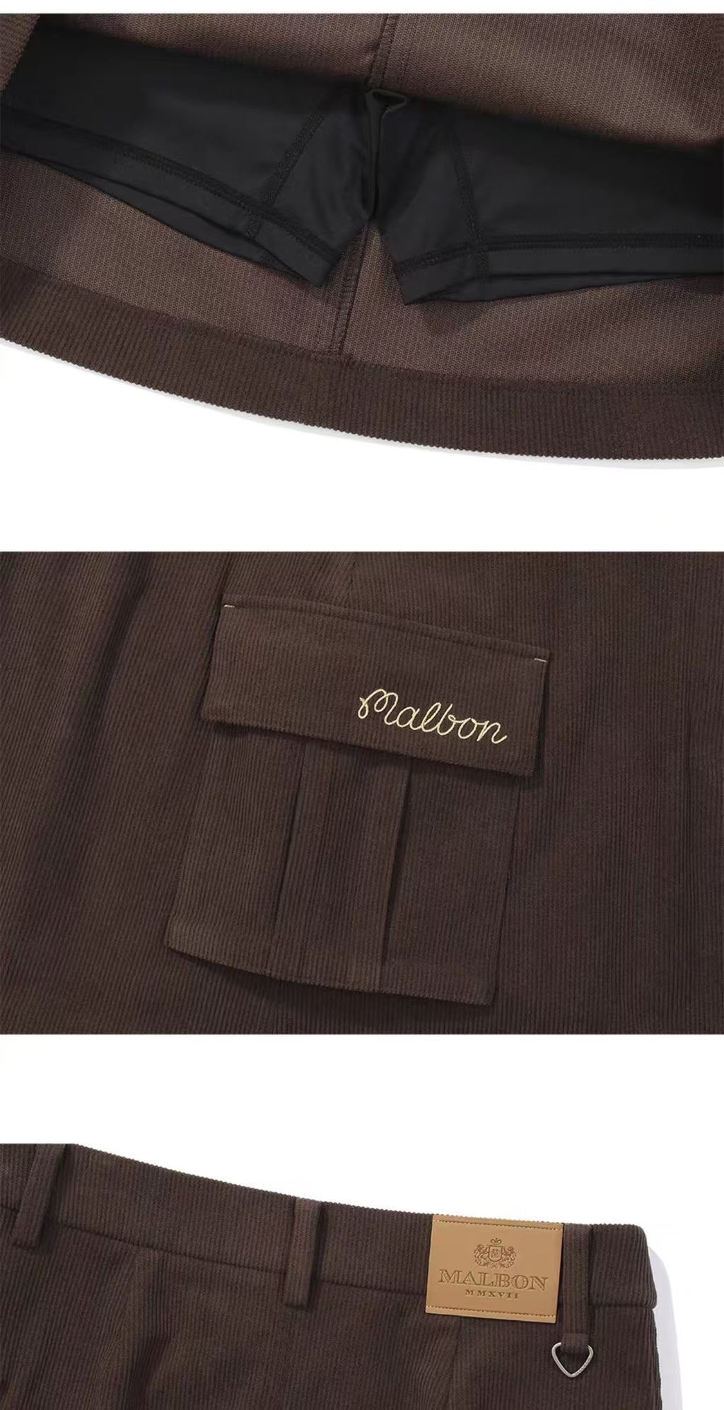 Malbon Golf Women’s Corduroy Cargo A-Line Skort
