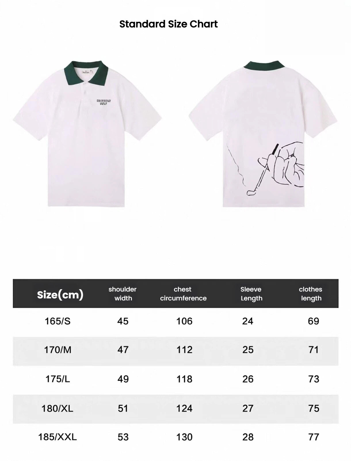 Devereux Golf Men’s Summer Color Block Green Collar Polo Shirt