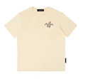 Malbon Unisex Graphic Crewneck Golf T-Shirt Beige front view