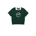 Malbon Women Golf Polo Shirt Knit Casual Tee 2025 Dark Green front view 다크 그린 골프 의류 정면