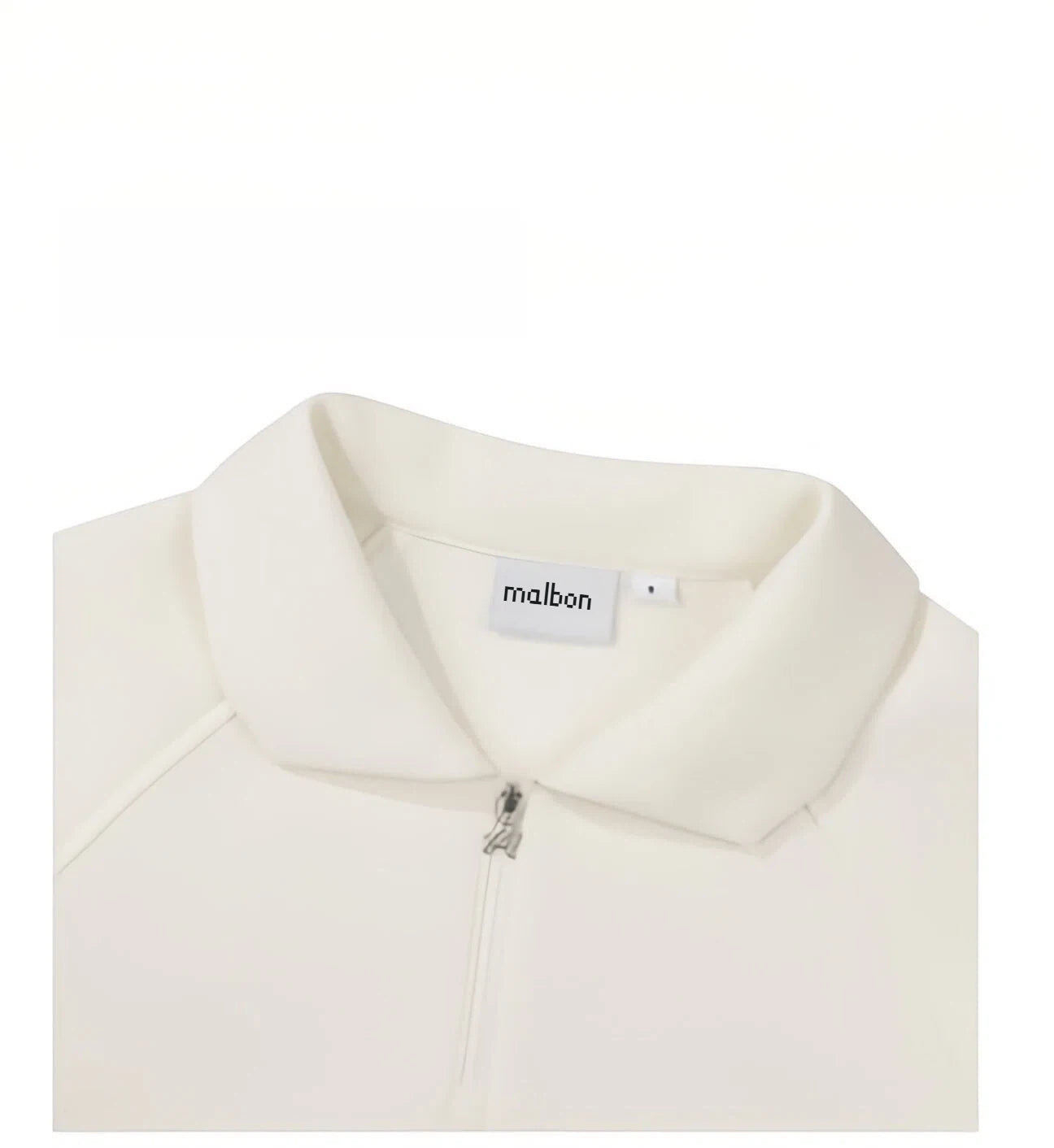 Malbon women's half-zip stand-collar golf sweatshirt — close-up detail