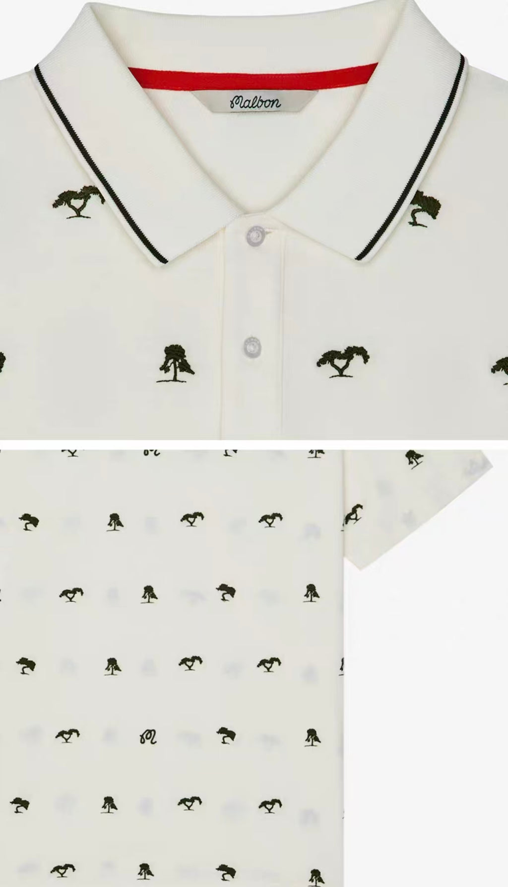 Malbon Golf Men’s Korean Style Lightweight Athletic Polo Shirt