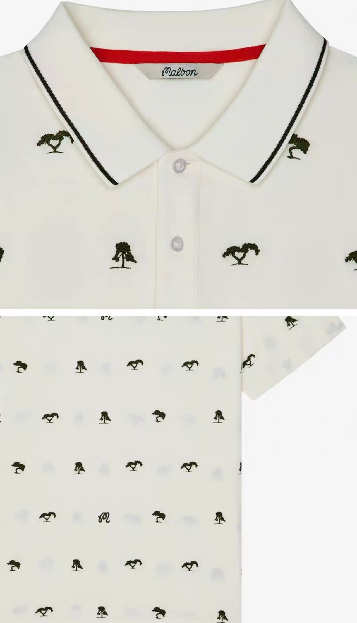 Malbon Golf Men’s Korean Style Lightweight Athletic Polo Shirt