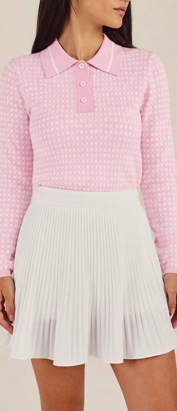 Malbon HVN Valentina Skirt White golf skirt front view