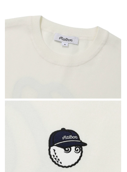 Malbon long sleeve tee knit fabric and embroidered branding