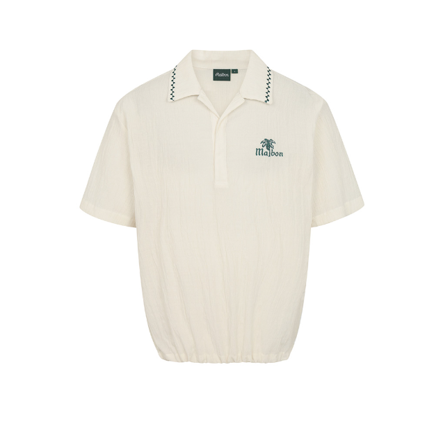 Malbon Golf Men’s Textured Quick-Dry Lightweight Polo Shirt