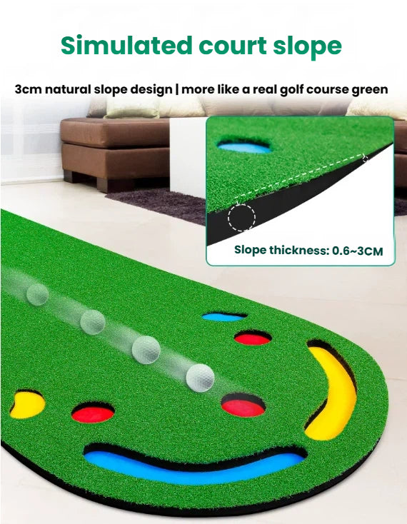 PGM putting green anti-slip rubberised backing detail