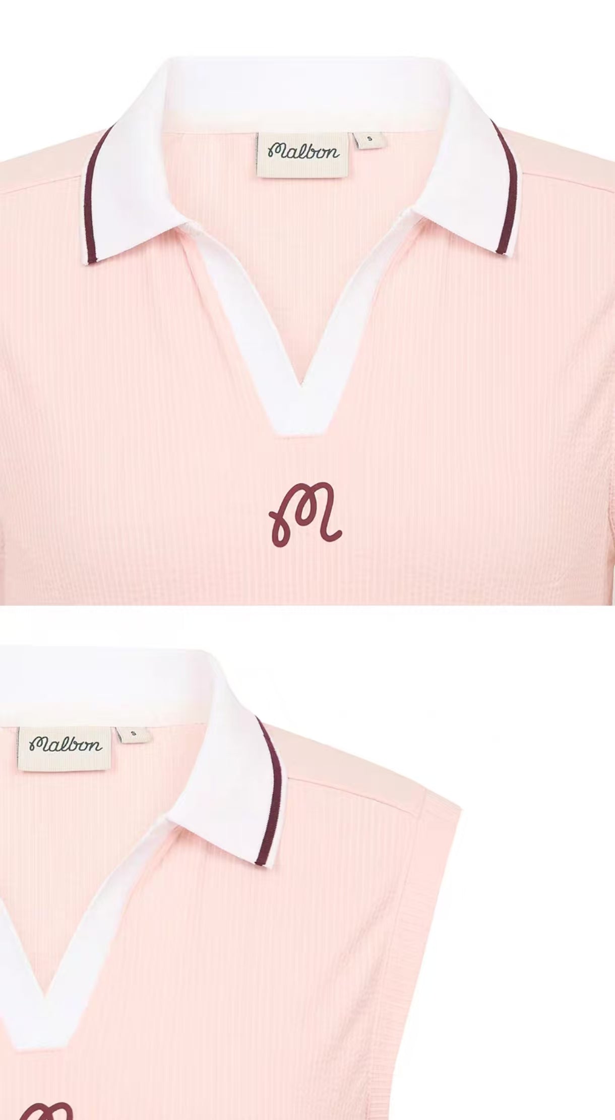 Malbon Golf Women’s Slim Fit Collared V-Neck Vest