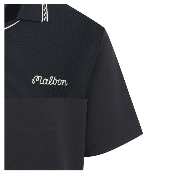 Malbon Golf Men’s Casual Letter Print Polo Shirt