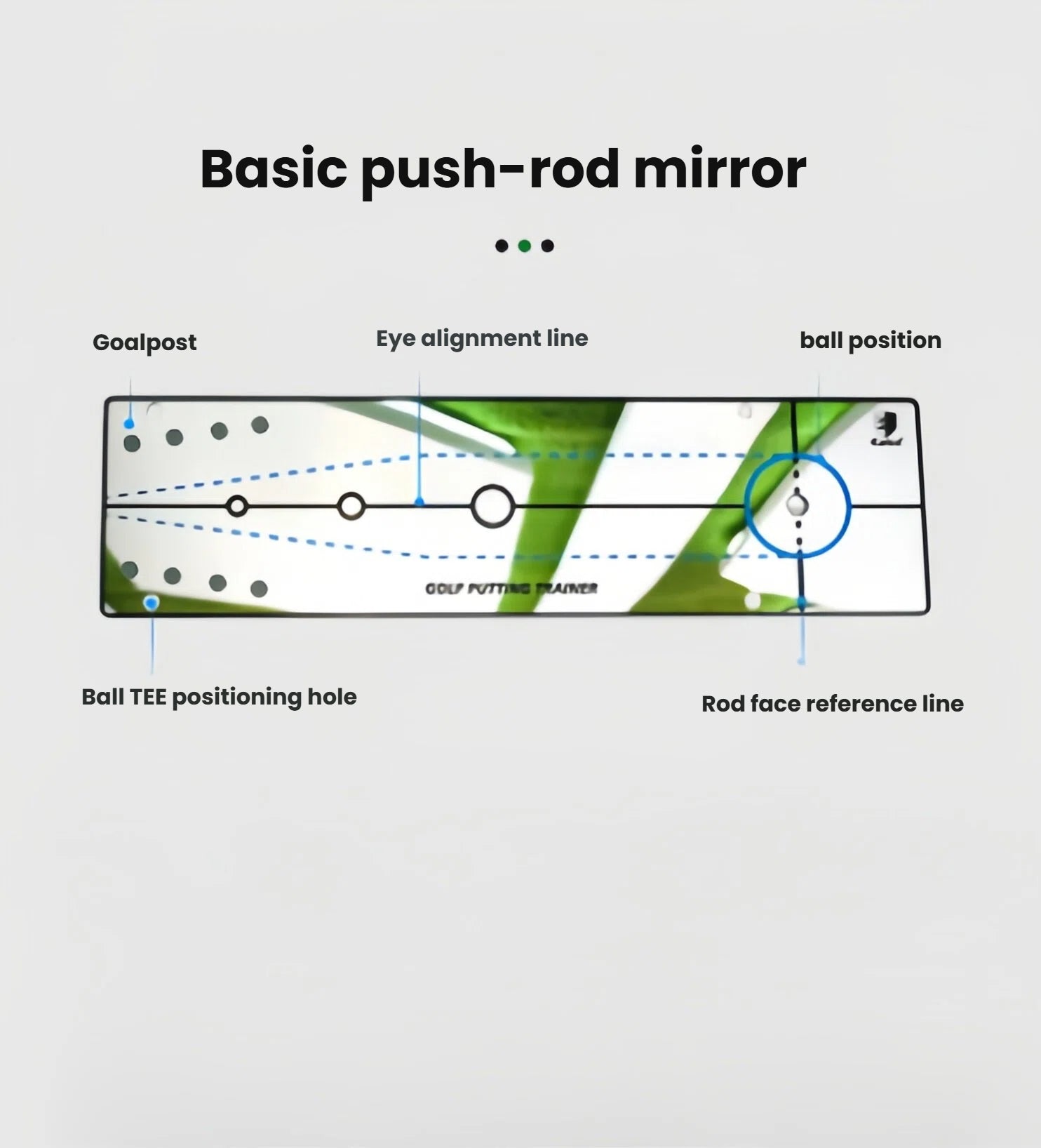 Caiton Golf Putting Mirror Magnetic Gate Post Alignment Practice Aid