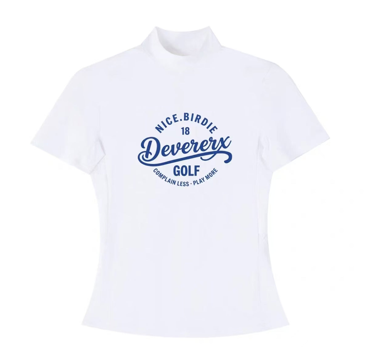 Devereux Golf 여성 슬림 모크넥 레터 프린트 골프 셔츠 블랙 제품 이미지