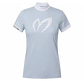Women’s Summer Slim Stand Collar Golf Shirt in Blue - product view
