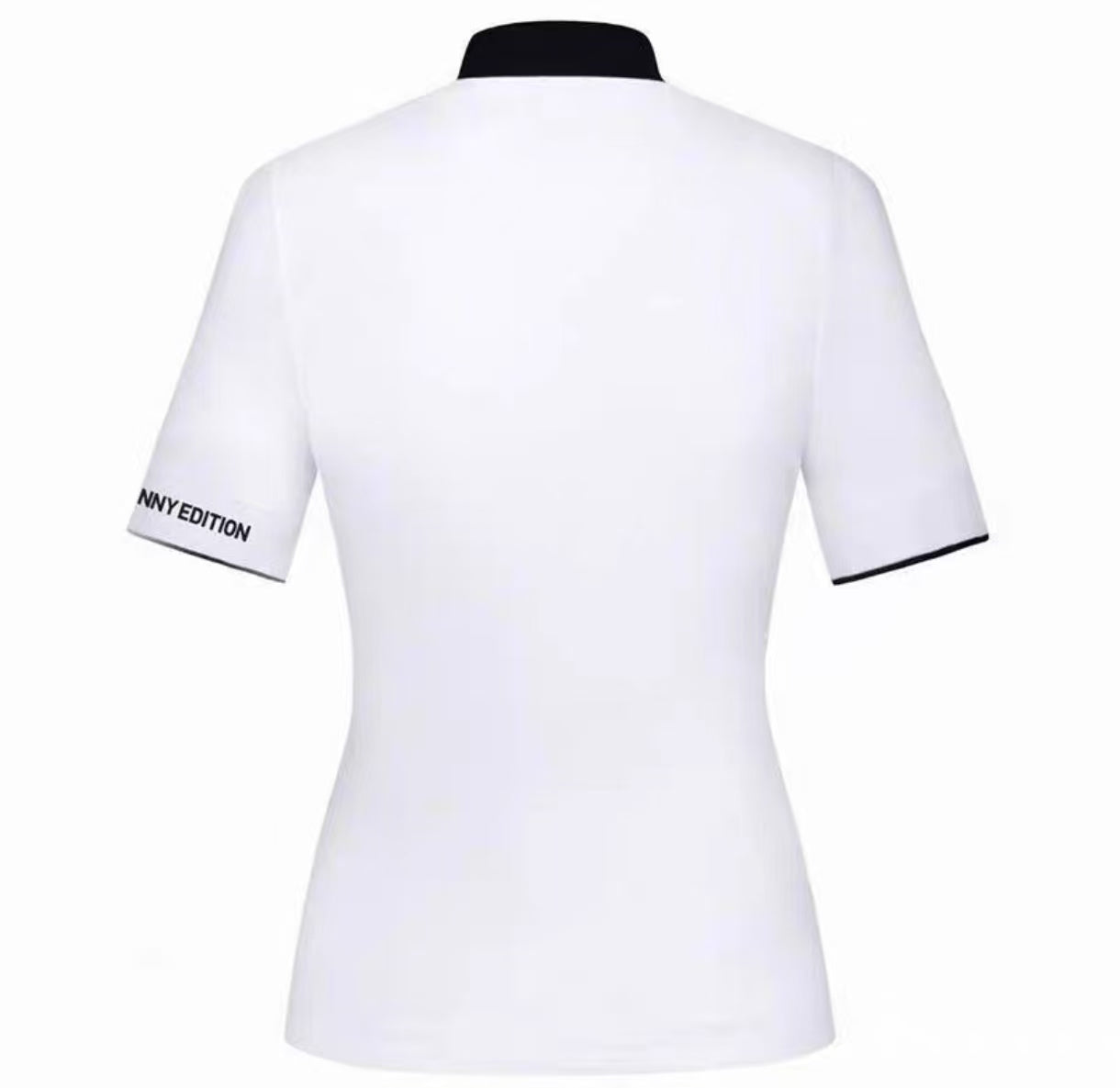 Women’s Spring Summer Breathable Quick-Dry Slim Golf Polo Shirt in White - product view