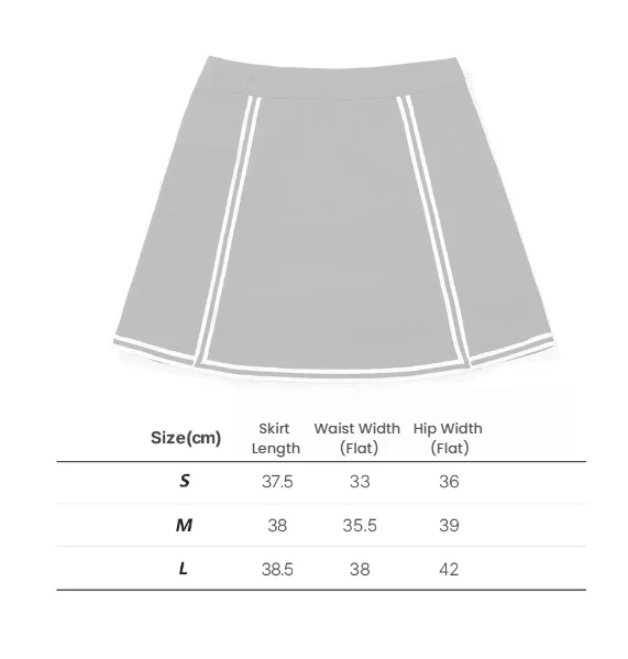 Malbon Women Golf Skirt Outdoor Sport Skort Navy Blue size chart 네이비 블루 골프 의류 사이즈 차트