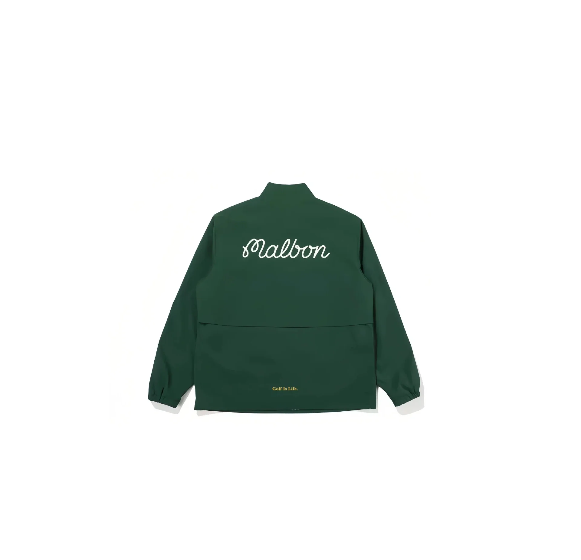 Malbon Men's Golf Jacket - Breathable Stretch Casual Outerwear Green back view 그린 골프 의류 후면