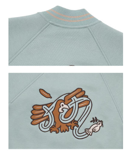 Malbon women stand collar jacket embroidered branding detail