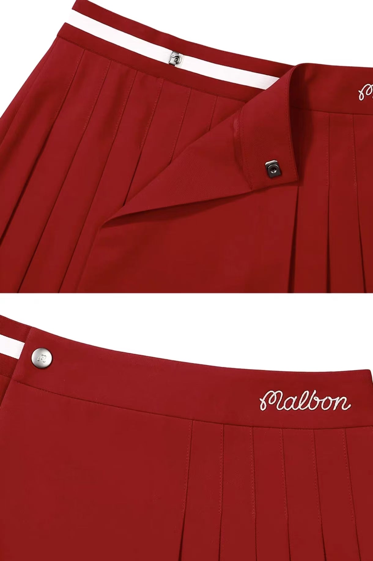 Malbon 여성용 Breathable Pleated Golf Skort 플리츠 골프 스커트 디테일 이미지