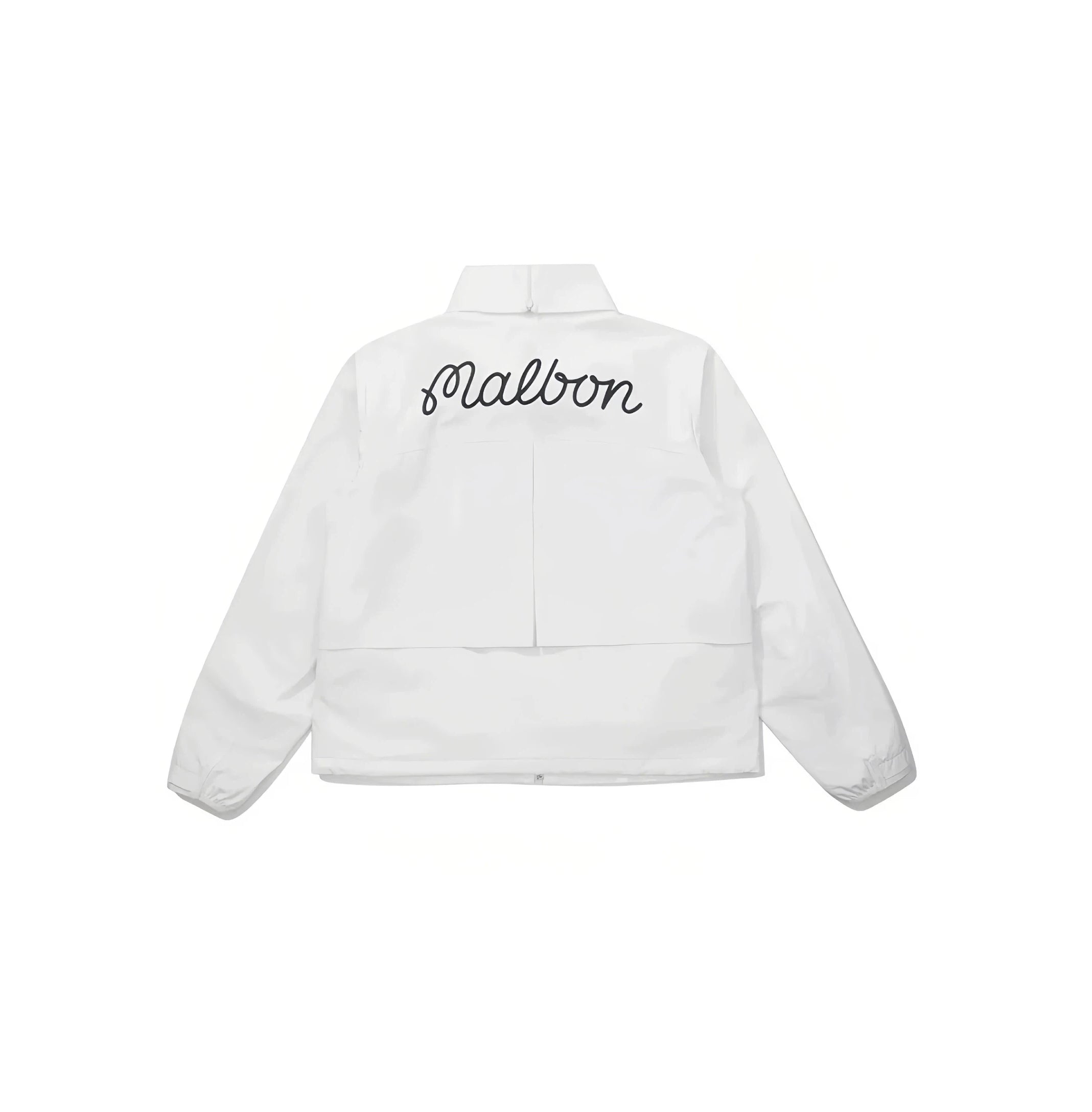 Malbon women hooded golf windbreaker beige side profile