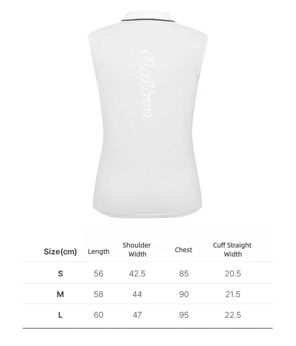 Malbon Golf Women’s Slim Fit Collared V-Neck Vest