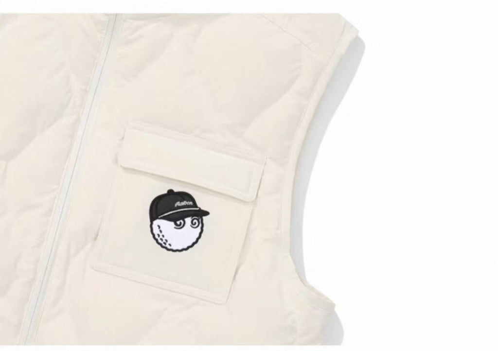 Malbon Golf Men’s Lettering Logo Insulated Polo Collar Vest