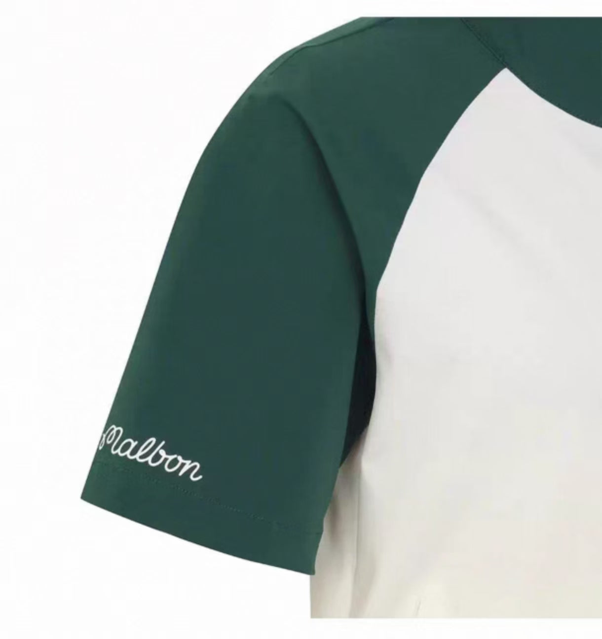Malbon Golf Women’s Quick-Dry Stand 칼라 스포츠 탑 그린 sleeve 로고 디테일