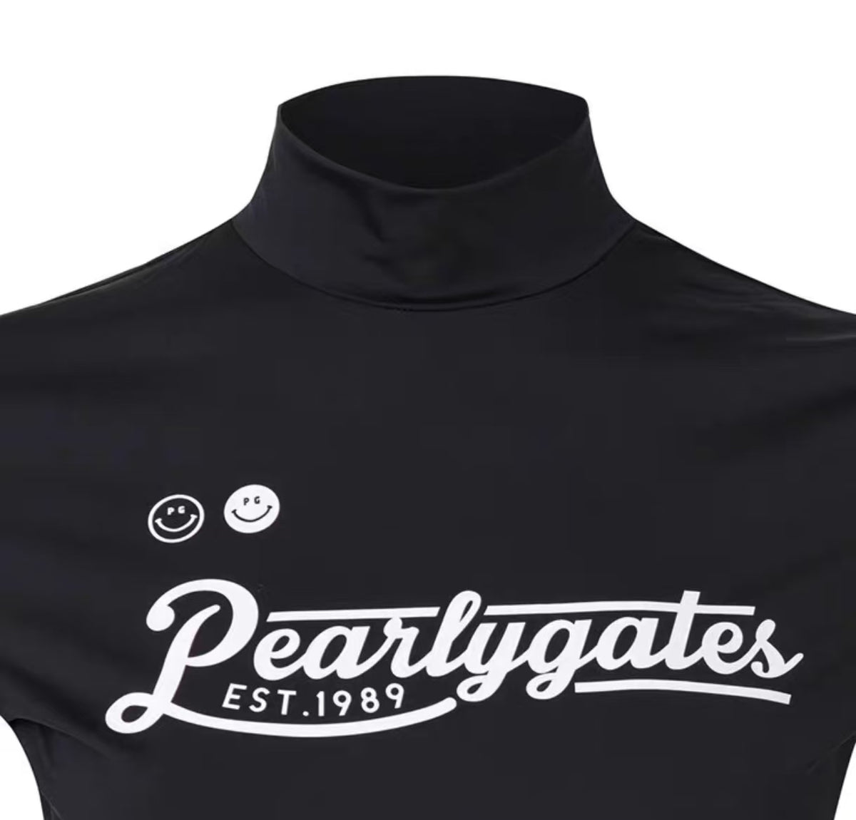 Pearly Gates 여성 퀵드라이 슬림 골프 셔츠 블랙 제품 이미지