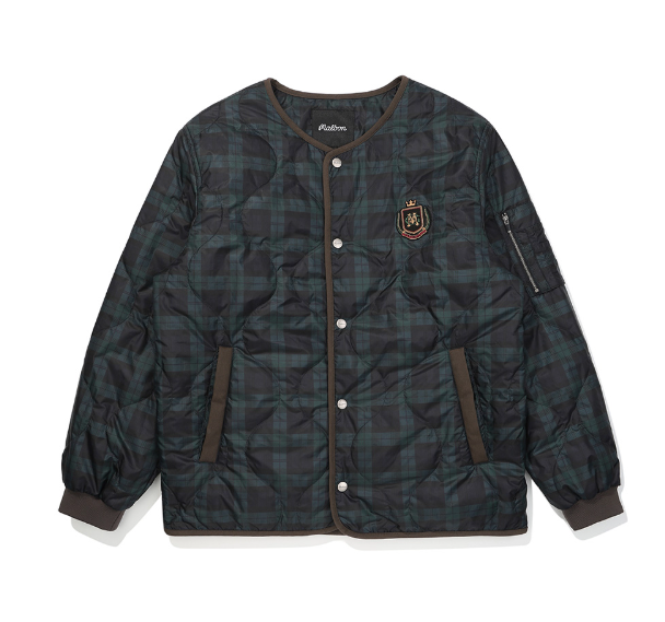 Malbon Golf Men’s Plaid Insulated Full-Zip Padded Jacket