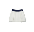 Malbon Women's Golf Skort - Autumn Winter Sport Skirt White front view 화이트 골프 의류 정면