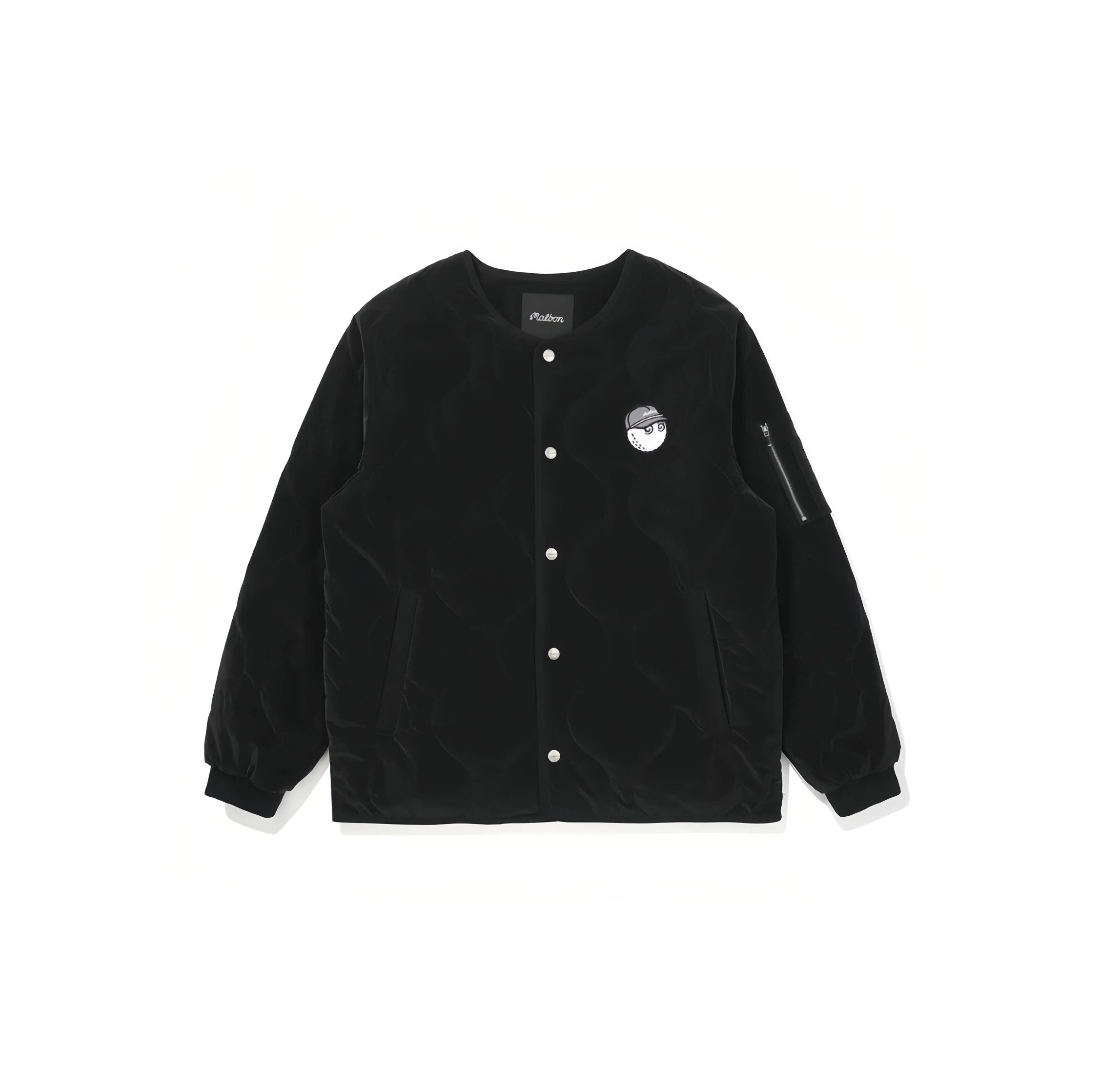 Malbon men padded jacket black colour lifestyle styled view