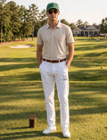 Devereux Golf 남성 화이트 스트레치 통기성 스트레이트 골프 팬츠 화이트 제품 이미지