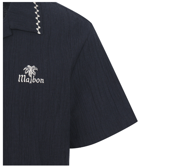Malbon Golf Men’s Textured Quick-Dry Lightweight Polo Shirt