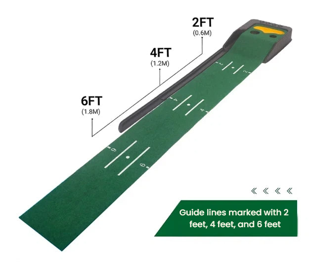 HOW TRUE Golf Putting Trainer Mat Auto Ball Return