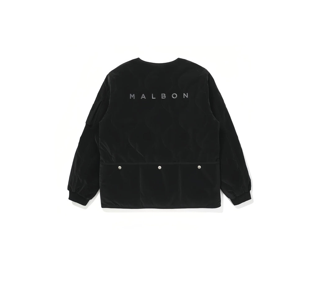 Malbon men padded jacket white colour styled view