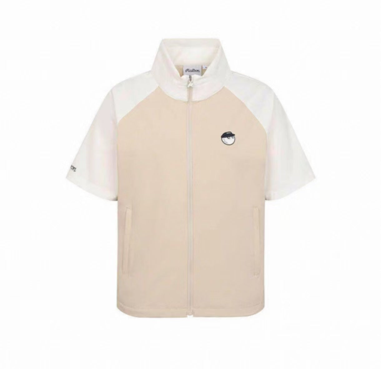 Malbon Golf Women’s Quick-Dry Stand 칼라 스포츠 탑 화이트 전면 이미지